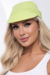 Косынка с козырьком в фисташково-молочном цвете