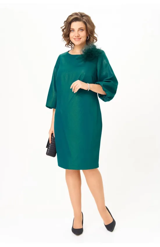 Платье Карина Делюкс М-1386 изумрудный