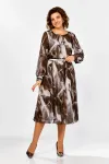 Платье Swallow 876.2 коричнево- серый принт