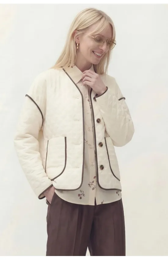 Куртка Lokka 1829В молочный/коричневый