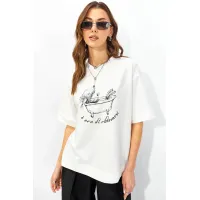 Майка Люше 4341 молоко+черный