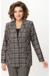 Пиджак Белэльстиль 412-314 красно-коричневая клетка Пиджак Белэльстиль 412-314 красно-коричневая клетка