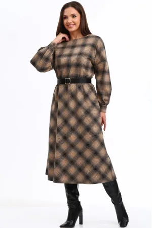 Платье Axxa 55226 коричневый