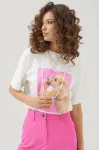 Блузка Люше 3815 белый с розовым