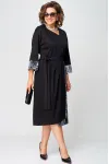 Платье Eva Grant 7220Д черный + серный