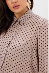 Блузка Mislana 1149 бежевая/горошки Блузка Mislana 1149 бежевая/горошки