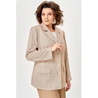 Пиджак Swallow 910 Бежевый «Коричневая елочка»