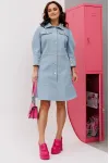 Платье Invite 4093 голубой джинс