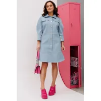 Платье Invite 4093 голубой джинс