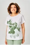 Блузка Rumoda 2259 белый_зеленый Блузка Rumoda 2259 белый_зеленый