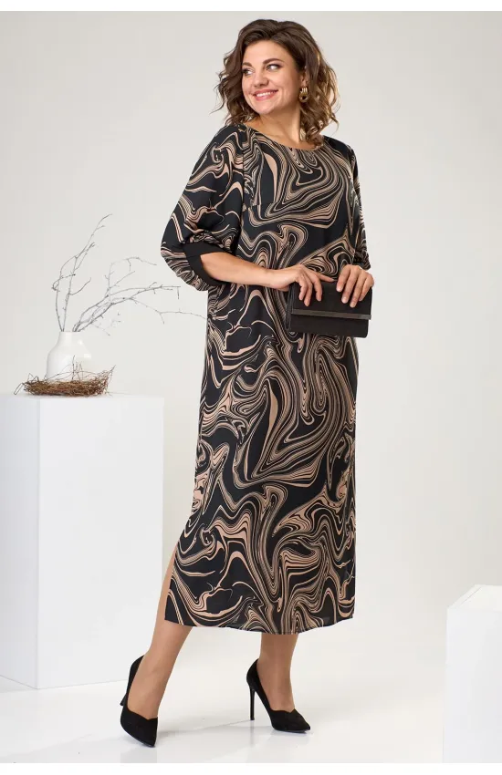 Платье Romanovich 1-2442 чёрно-бежевый