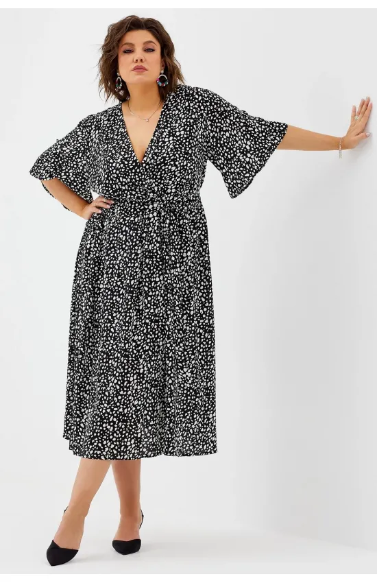 Платье Begimoda 1035 черно-белый