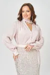 Блузка Ольга Стиль С961 пудра