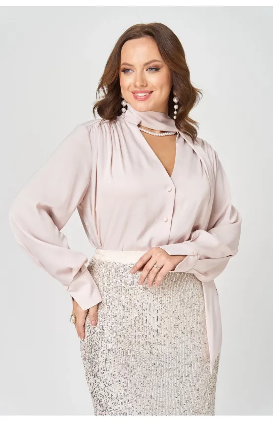 Блузка Ольга Стиль С961 пудра