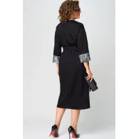 Платье Eva Grant 7220Д черный + серный