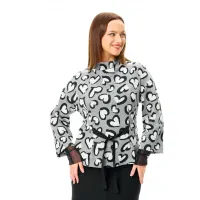 Кофта T&n 7724 серый дизайн «сердечки»