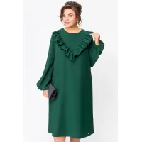 Платье Swallow 710 темный изумруд