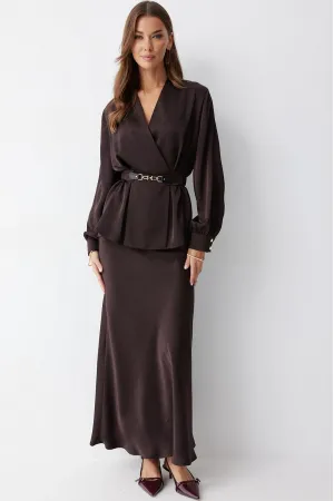 Юбка Люше 4238 коричневый