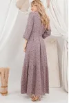 Платье Amori 9744 сирень в цветы 170