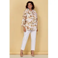 Пиджак Медея И К 2248 бело-кофейный