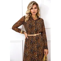 Платье Agatti 5824 коричневый принт