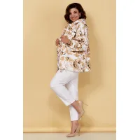 Пиджак Медея И К 2248 бело-кофейный