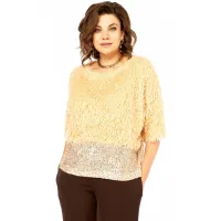 Блузка Ольга Стиль Л436 персик