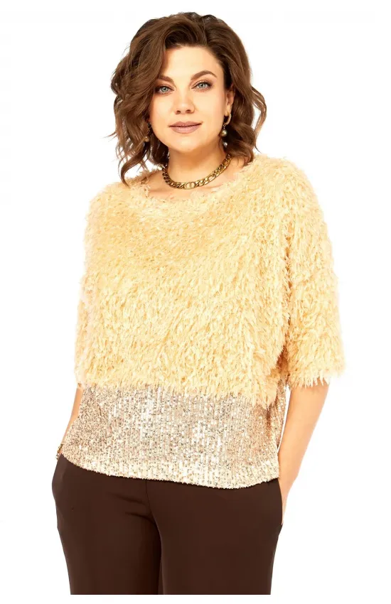 Блузка Ольга Стиль Л436 персик