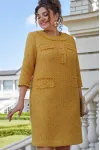Платье Vittoria Queen 22853 дизайн клетка желтый Платье Vittoria Queen 22853 дизайн клетка желтый