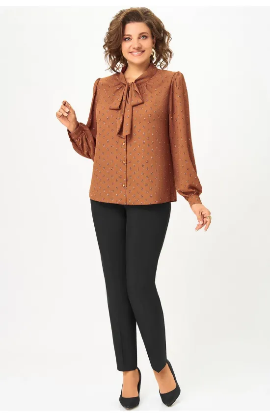 Блузка Дали 7011 коричневая