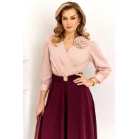 Платье Agatti 6001 Бежево-винный