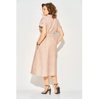 Платье Лилиана 1521 кофе+горох