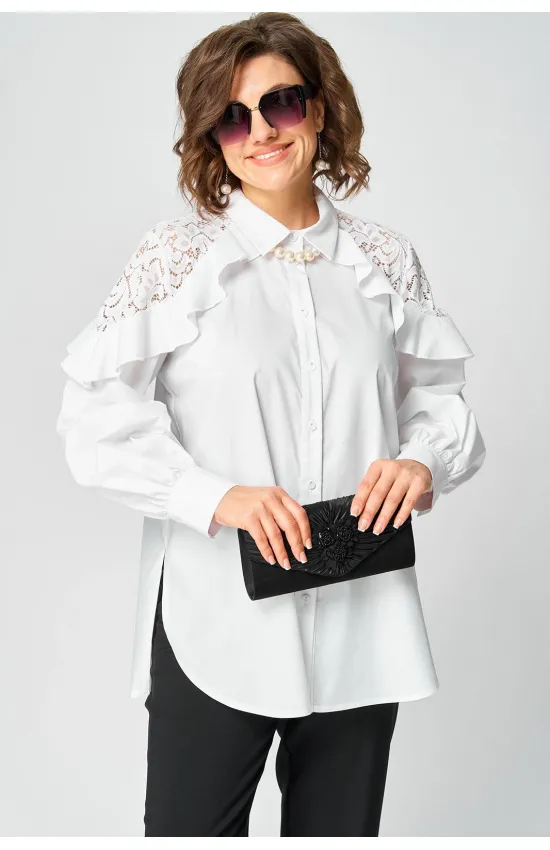 Блузка Eva Grant 7174-1 белый