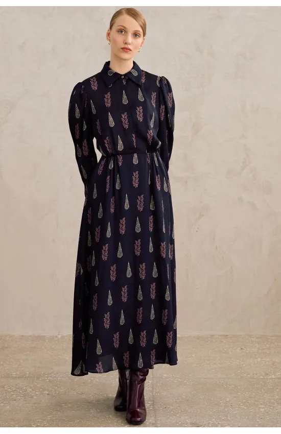 Платье Lokka 1715 темно-синий/мультиколор