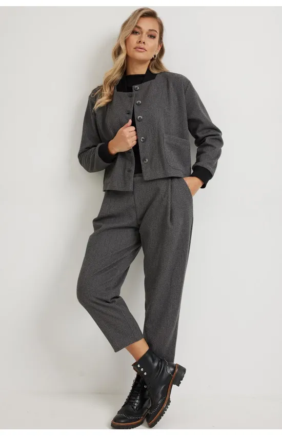 Брюки Mirolia 1275 серая ёлочка