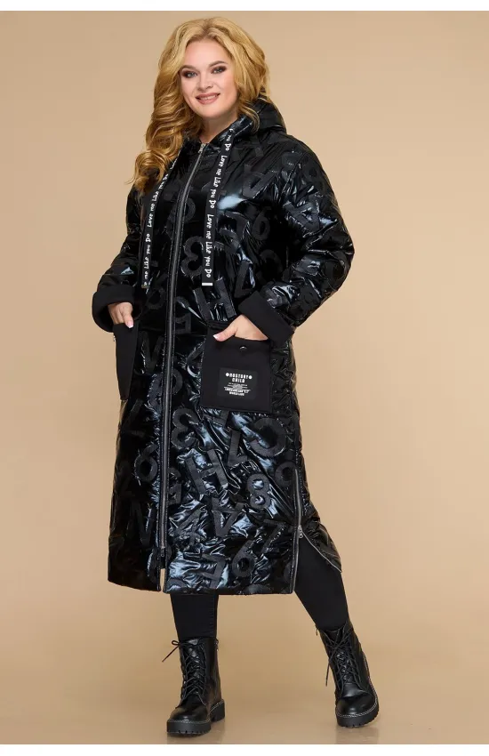 Пальто Svetlana Style 1826 черный+буквы