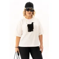 Блузка Algranda 4140-8 Черный,Молочный