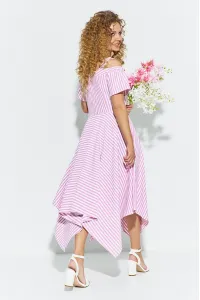 Платье Euromoda 704 розовая полоса