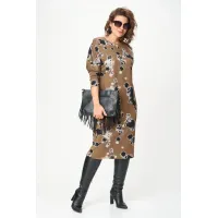 Платье Орхидея Люкс 1616 Кофейный