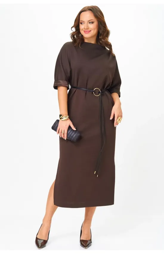 Платье Карина Делюкс М-1411 коричневый