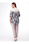 Блузка Talia Fashion Бл-81- цветочный с серым Блузка Talia Fashion Бл-81- цветочный с серым