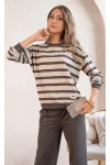 Кофта Nika.pl 0304703 Hajdan-47 Полоска бежевый