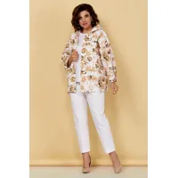 Пиджак Медея И К 2248 бело-кофейный