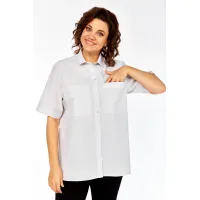 Рубашки Avenue 0338-4 полоска серый+молочный