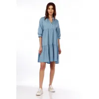 Платье Lucky Fox 1436 серо-голубой