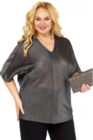 Блузка Элль-Стиль 2439а серебро