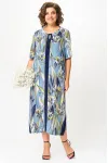 Платье Michel Chic 2168 голубой + цветы