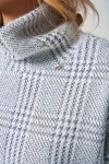 Кофта Laikony L-001-1 клетка графит