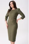Платье Rishelie 1008 тёмно-оливковый