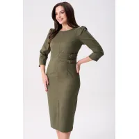 Платье Rishelie 1008 тёмно-оливковый